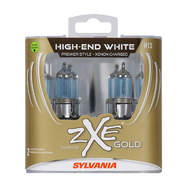 SYLVANIA H13 SilverStar zXe Gold Halogen Headlight Bulb, 2 Pack, , hi-res